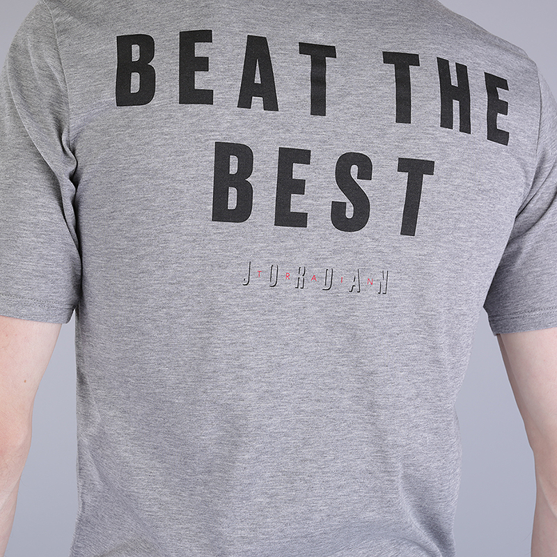 мужская серая футболка Jordan Dry Beat The Best 886120-091 - цена, описание, фото 4